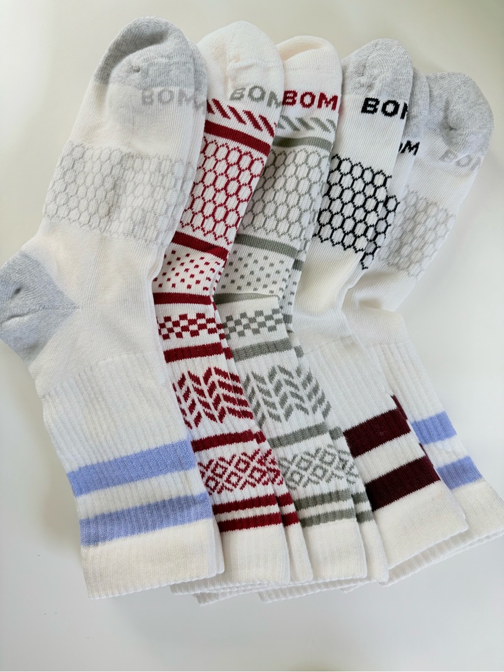 Bombas 5-Pack Cushioned Athletic Half Calf Socks Size M-Colors Sent Randomly